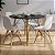 Mesa de Jantar Redonda Eiffel 100cm Preta com 4 Cadeiras Eames Brancas - Imagem 1