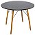 Mesa de Jantar Redonda Eiffel 100cm Preta com 4 Cadeiras Eames Nude - Imagem 4