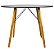 Mesa de Jantar Redonda Eiffel 100cm Preta com 4 Cadeiras Eames Nude - Imagem 5