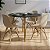 Mesa de Jantar Redonda Eiffel 100cm Preta com 4 Cadeiras Eames Nude - Imagem 1