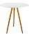 Mesa Tripé Redonda 80cm Branca com 4 Cadeiras Eiffel Nude - Imagem 3
