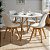 Mesa de Jantar Redonda Eiffel 120cm Branca com 4 Cadeiras Siena Brancas - Imagem 1