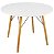 Mesa de Jantar Redonda Eiffel 120cm Branca com 4 Cadeiras Siena Pretas - Imagem 3