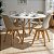 Mesa de Jantar Redonda Eiffel 120cm Branca com 4 Cadeiras Siena Nude - Imagem 1