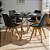 Mesa de Jantar Redonda Eiffel 120cm Preta com 4 Cadeiras Siena Pretas - Imagem 1