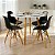 Mesa de Jantar Redonda Sofia 100cm Branca com 4 Cadeiras Eames Pretas - Imagem 1