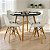Mesa de Jantar Redonda Sofia 100cm Preta com 4 Cadeiras Eames Brancas - Imagem 1