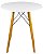 Mesa Redonda Eiffel 70cm Branca com 3 Cadeiras Eiffel Preta - Imagem 5