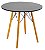 Mesa Redonda Eiffel 80cm Preta com 4 Cadeiras Siena Nude - Imagem 4