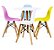 Mesa Infantil Branca 50cm Tripé + 4 Cadeiras Eiffel Colorido - Imagem 1