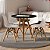 Mesa Infantil Preta 50cm Tripé + 4 Cadeiras Eiffel Branco - Imagem 1