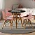 Mesa Infantil Preta 50cm Tripé + 4 Cadeiras Eiffel Rosa - Imagem 1