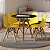 Mesa Infantil Preta 50cm Tripé + 4 Cadeiras Eiffel Amarelo - Imagem 1