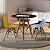 Mesa Infantil Preta 50cm Tripé + 4 Cadeiras Eiffel Colorido - Imagem 1
