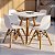 Mesa Infantil Branca 50cm Quadrada + 4 Cadeiras Eiffel Branco - Imagem 1
