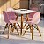 Mesa Infantil Branca 50cm Quadrada + 4 Cadeiras Eiffel Rosa - Imagem 1