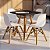 Mesa Infantil Preta 50cm Quadrada + 4 Cadeiras Eiffel Branco - Imagem 1