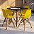 Mesa Infantil Preta 50cm Quadrada + 4 Cadeiras Eiffel Amarelo - Imagem 1
