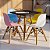 Mesa Infantil Preta 50cm Quadrada + 4 Cadeiras Eiffel Colorido - Imagem 1