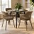 Mesa de Jantar Quadrada Sofia 80cm Preta com 4 Cadeiras Montreal Nude - Imagem 1