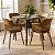 Mesa de Jantar Quadrada Sofia 80cm Preta com 4 Cadeiras Montreal Marrom Capuccino - Imagem 1