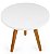 Mesa de Canto Redonda 30x35cm - Branco - Imagem 2