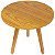 Mesa de Canto Redonda 30x35cm - Louro Freijó - Imagem 2