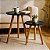 Conjunto 2 Mesas de Canto Redonda 35x30cm / 35x50 - Preto - Imagem 1