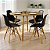 Mesa de Jantar Redonda Sofia 100cm Louro Freijó com 4 Cadeiras Eames Pretas - Imagem 1