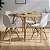 Mesa de Jantar Redonda Eiffel 100cm Louro Freijó com 4 Cadeiras Eames Branca - Imagem 1