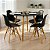 Mesa de Jantar Redonda Sofia 90cm Preta com 4 Cadeiras Eames Preta - Imagem 1