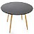 Mesa de Jantar Redonda Sofia 90cm Preta com 4 Cadeiras Eames Nude - Imagem 4
