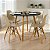 Mesa de Jantar Redonda Sofia 90cm Preta com 4 Cadeiras Eames Nude - Imagem 1