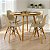 Mesa de Jantar Redonda Sofia 100cm Louro Freijó com 4 Cadeiras Eames Nude - Imagem 1