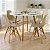 Mesa de Jantar Redonda Sofia 90cm Branca com 4 Cadeiras Eames Nude - Imagem 1