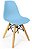 Mesa Infantil Preta 60cm + 4 Cadeiras Eiffel Azul - Imagem 7