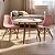 Mesa Infantil Branca 60cm + 2 Cadeiras Eiffel Rosa - Imagem 1