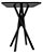 Mesa Quadrada Bistrô 60cm - All Black - Imagem 5