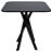 Mesa Quadrada Bistrô 70cm - All Black - Imagem 3