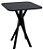 Mesa Quadrada Bistrô 50cm - All Black - Imagem 2