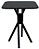 Mesa Quadrada Bistrô 50cm - All Black - Imagem 3