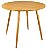 Mesa Redonda Sofia 80cm - Louro Freijó - Imagem 2