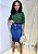 Saia Jeans Midi com botão no cós REF 179 - Imagem 1