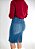 Saia Jeans Midi Assimétrica Lavado Delavê REF 080 - Imagem 5