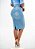 Saia Jeans midi Detalhes em X na Lateral REF 104 - Imagem 3