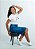 Saia Jeans midi Detalhes em Prega REF 152 - Imagem 2