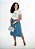 Saia Jeans midi com Botões Frontais e Barra Arredondada REF 109 - Imagem 1