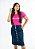 Saia Jeans Midi com Bolsos na Lateral REF 076 - Imagem 1
