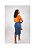 Saia Jeans Midi com fendas laterais REF 0188 - Imagem 2