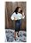 Saia Jeans midi Preta  REF 0202 - Imagem 1